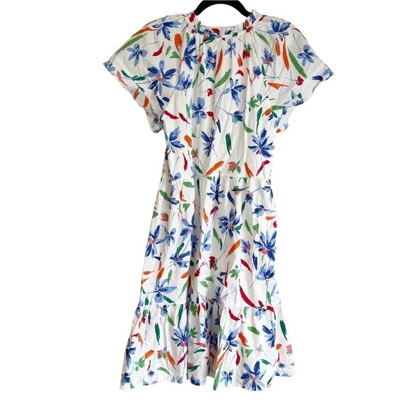 Maggy London  Mini Dress with Flutter Sleeve Floral Women's Size 6 - Picture 4 of 12